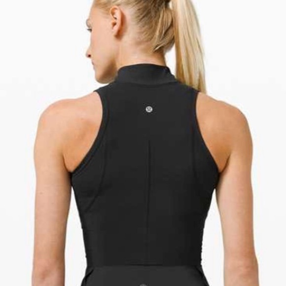 Lululemon Rib Zip-Front Cropped Run Tank Top - Picture 2 of 7
